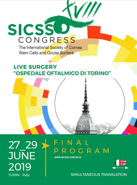To Ινστιτούτο Ophthalmica στο XVIII International Society of Cornea Stem Cells and Ocular Surface (SICSSO) Congress 2019