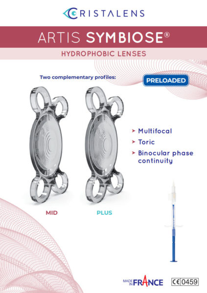 Νέα συνεργασία του Ινστιτούτου Ophthalmica με την IOLART και τους Artis Symbiose Hydrophobic Lenses (Preloaded) της Cristalens