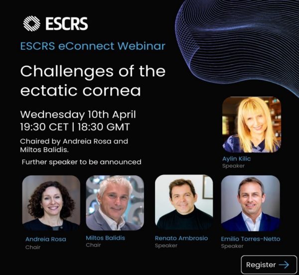 Ο Μίλτος Μπαλίδης MD, PhD, FEBOphth, ICOphth συντονιστής στο ESCRS eConnect Webinar: Challenges of the Ectatic Cornea